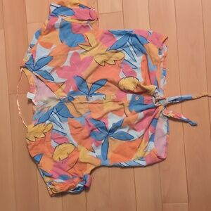 4 For $20 Floral Crop Tie Shirt